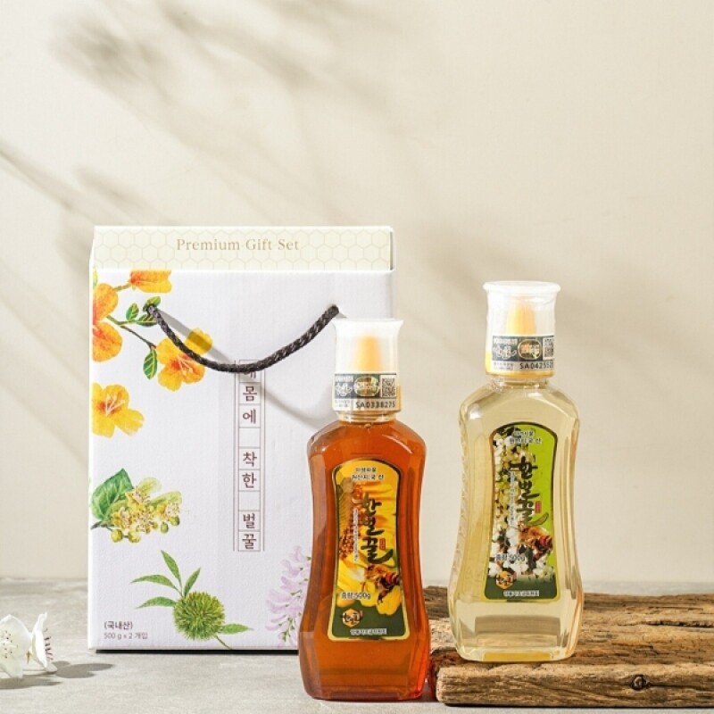 자연그대로의 천연 벌꿀 한벌꿀(아카시아꿀&야생화꿀 2종세트)
